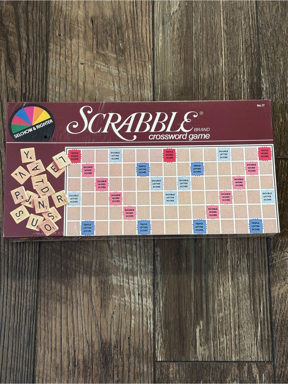 Vintage Scrabble Brand Crossword Game No. 17 Selchow & Righter 1983 Factory Seal